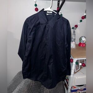 Kenneth Cole New York Men’s Black Dress Shirt 17.5, 34/35